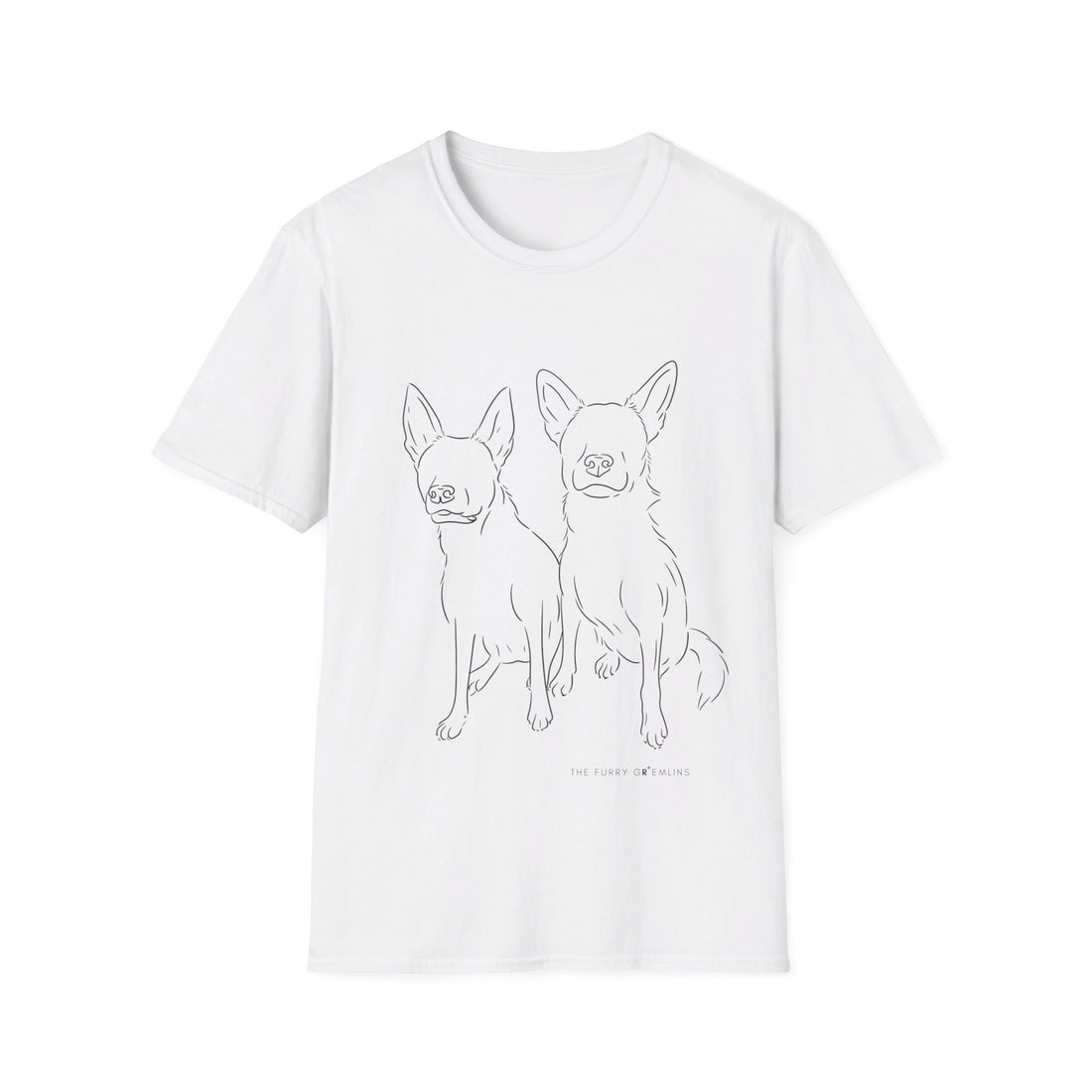 Your Dogs On A Shirt - Custom Pet Tee (2 dogs)