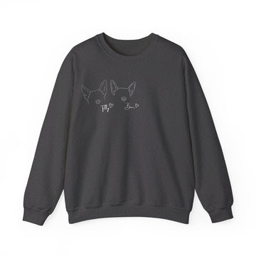 'Custom Drawing Dog Ears' Jumper (2 Dogs)