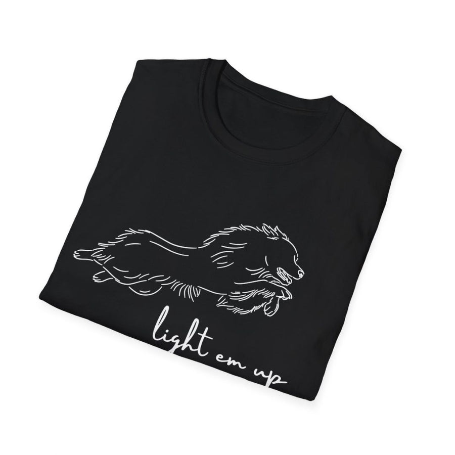 Custom Dog Sport Outline with text - Tee