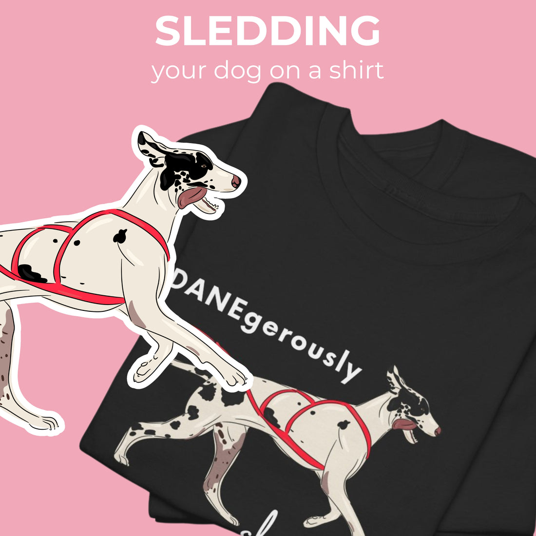 CUSTOM LIMITED EDITION SLEDDING - Tee + digital drawing for print