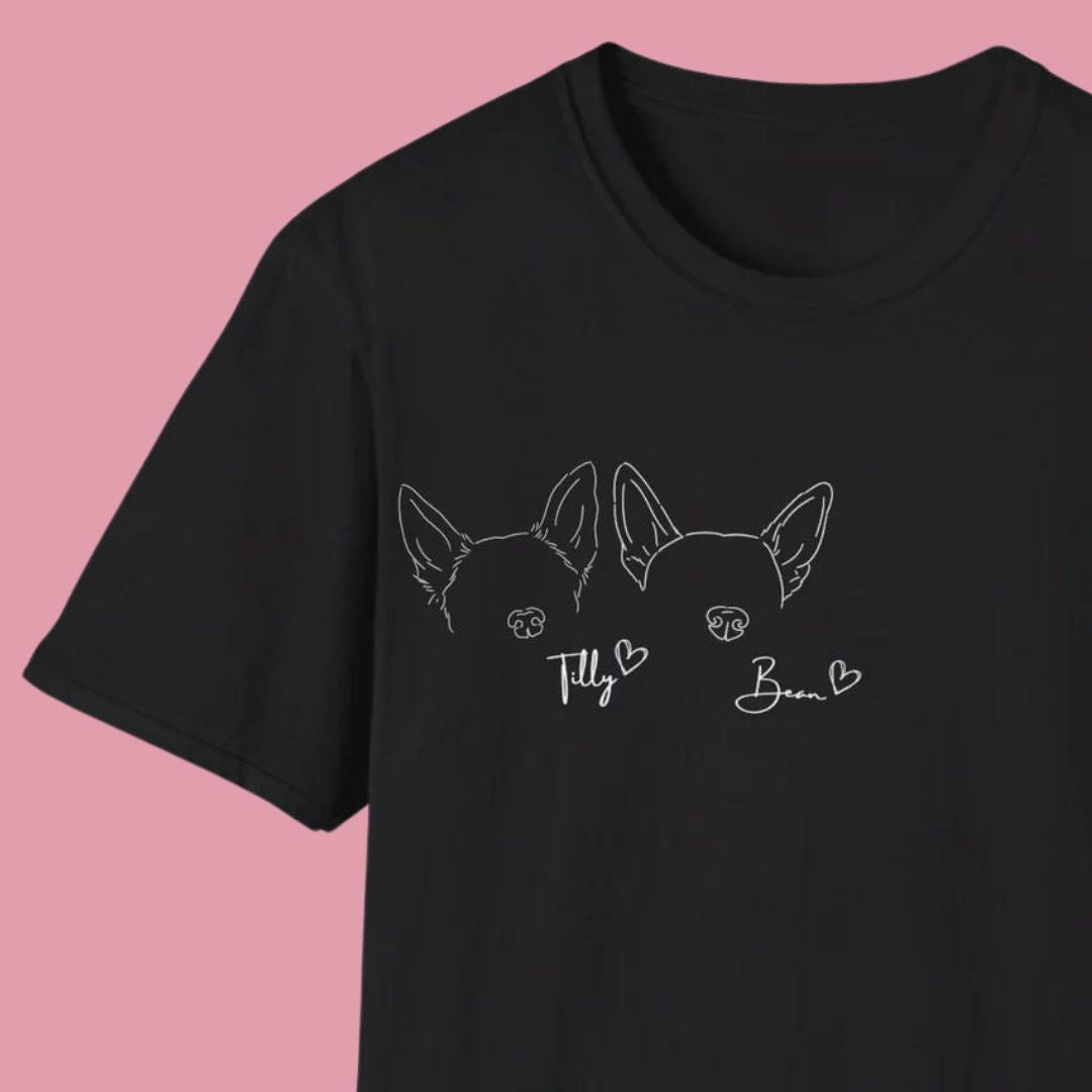 2 Dogs 'Custom Dog Ears & Nose' Tee