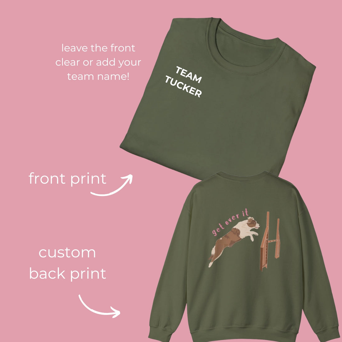 CUSTOM LIMITED EDITION - Get over it jumper + digital drawing for print