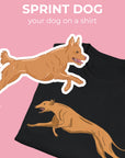 CUSTOM LIMITED EDITION Sprint Dog / Lure Coursing + digital drawing for print
