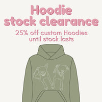 'Custom Drawing Dog Ears or Full Body Outline' Hoodie