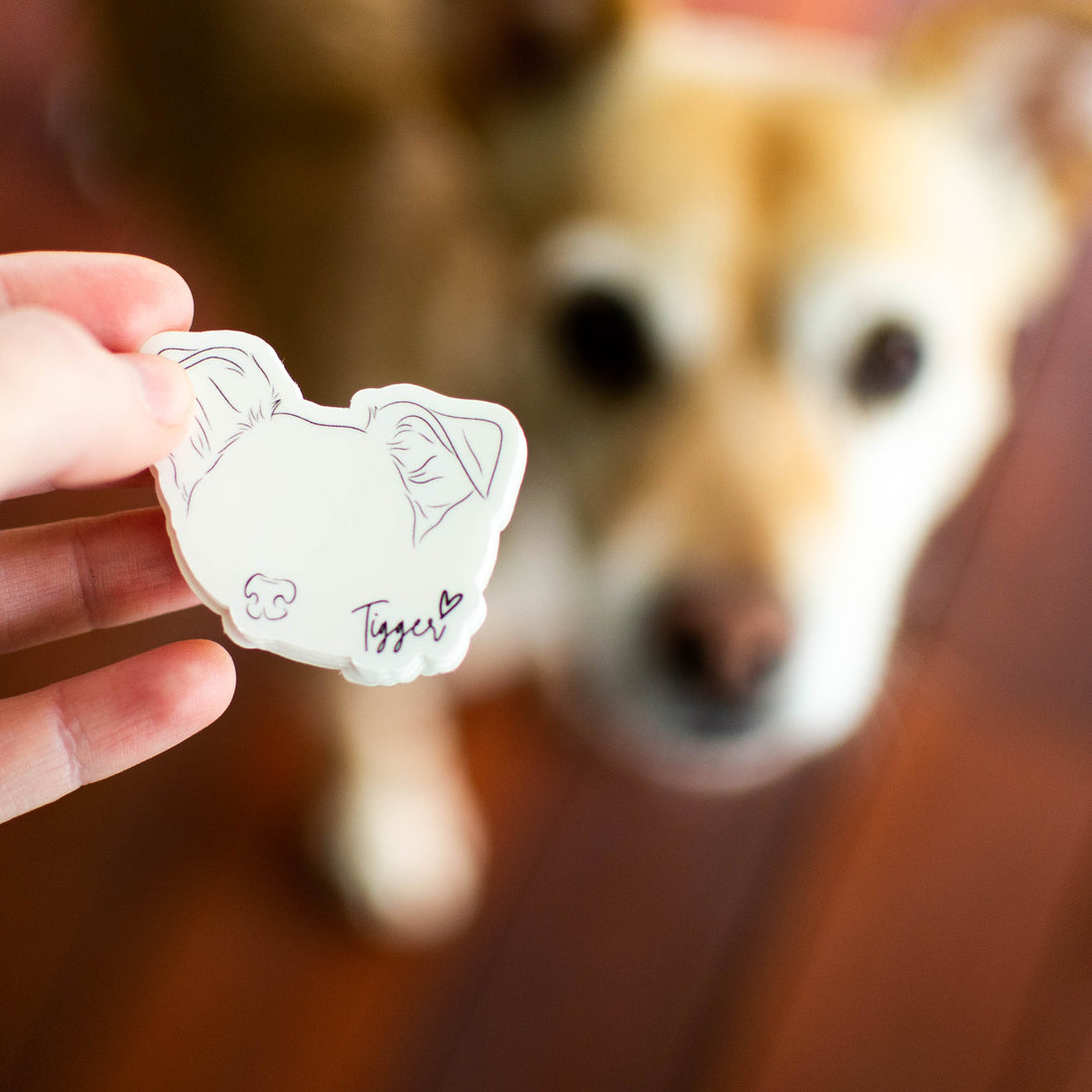 'Custom Drawing Dog Ears' Sticker + DIGITAL FILE