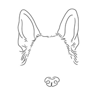 'Custom Drawing Dog Ears' Sticker + DIGITAL FILE