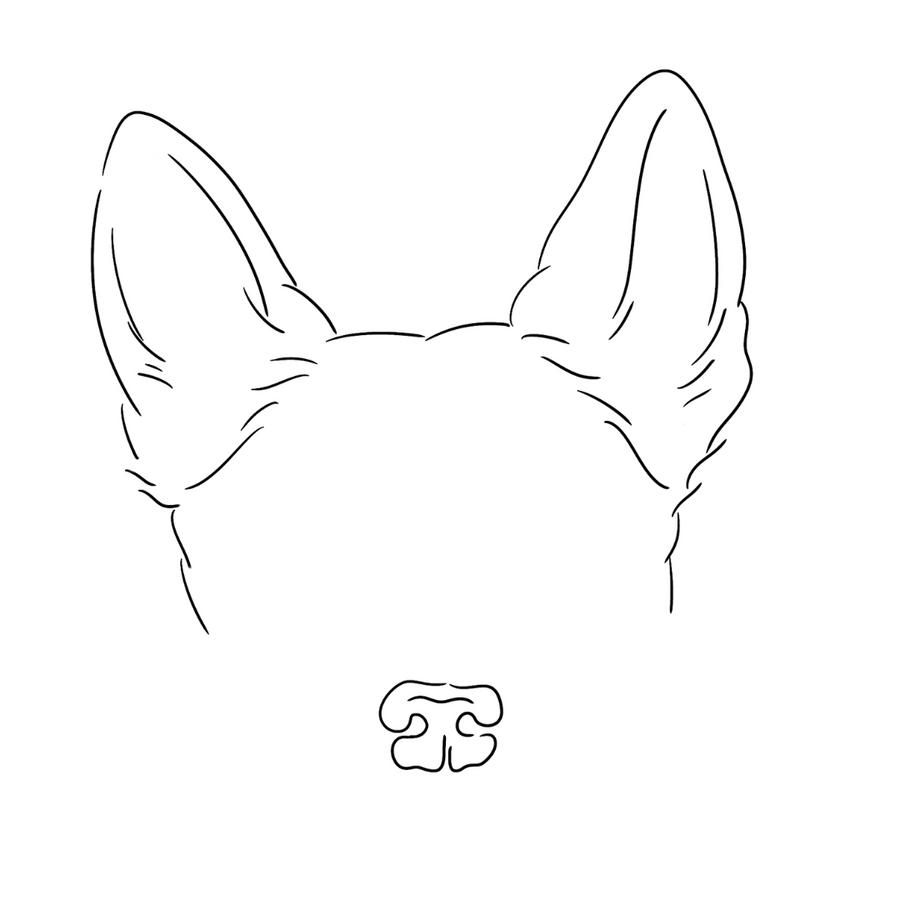 'Custom Drawing Dog Ears' Sticker + DIGITAL FILE